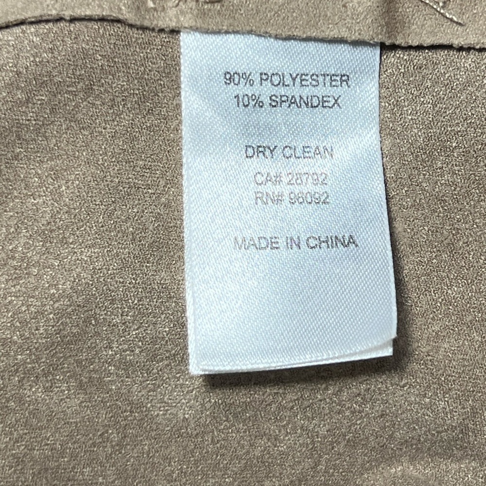 Katherine Barclay Montreal Elegant Beige Vegan Suede Cap Sleeve Dress size 8 - Picture 6 of 8